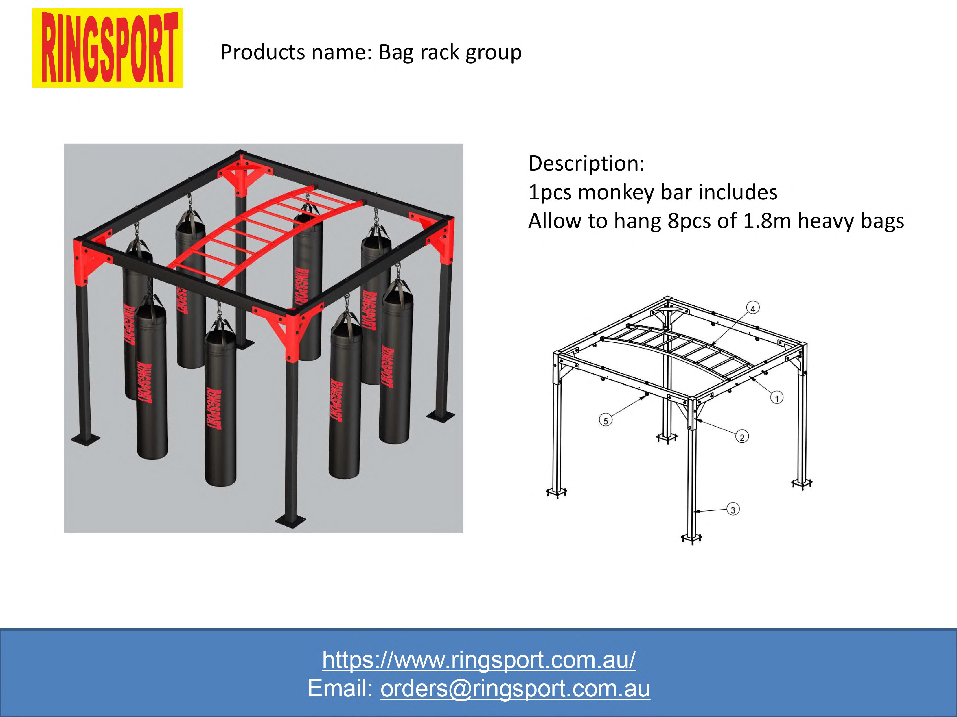 Multi fix punch bag rack