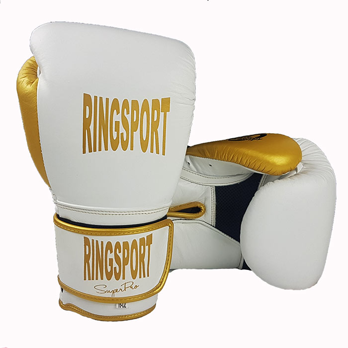 Black gold super pro gel boxing gloves