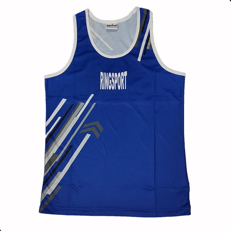 Strike boxing singlet blue